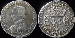 1562 - Teston de Charles IX - atelier de Rennes