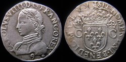 1565 - Teston de Charles IX - atelier de Rennes