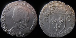 1568 - Demi-Teston de Charles IX - atelier de Rennes