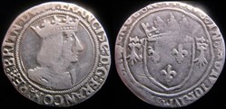 1534-1540 - Demi-Teston de François Ier - atelier de Rennes