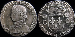 1565 - Demi-Teston de Charles IX - atelier de Rennes