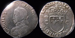 1573 - Teston de Charles IX - atelier de Nantes