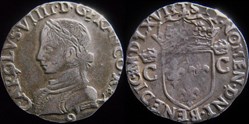 1567 - Demi-Teston de Charles IX - atelier de Rennes