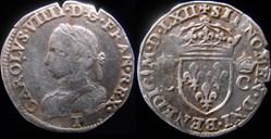1562 - Demi-Teston de Charles IX - atelier de Nantes