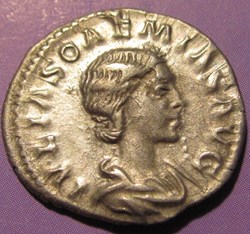 Julia Soaemias, AR Denarius 220-222AD