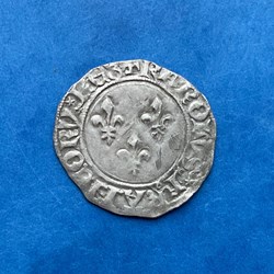 Blanc aux 3 lys 1ere émission Charles VII