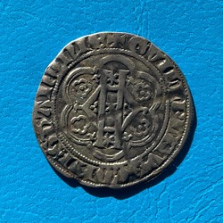 Comté de Hainaut petit gros d’argent au monogramme croix coupant légende