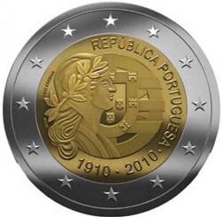 2 Euros 100e anniversaire de l'instauration de la République du Portugal 2010