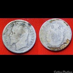1 franc Napoléon III, tête laurée 1869 Paris