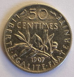 50 centimes Semeuse 1907