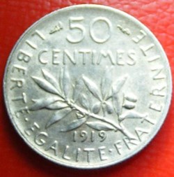 50 centimes Semeuse 1919