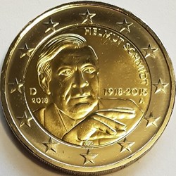 2 Euros 100e anniversaire de la naissance du Chancelier fédéral d'Allemagne 2018 D Munich