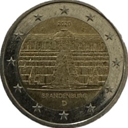 2 Euros Présidence du Brandebourg au Bundesrat 2020 F  Stuttgart