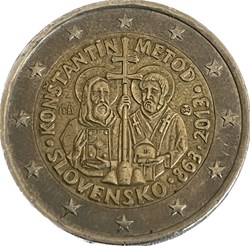 2 euros Arrivée de Cyrille et Méthode 2013