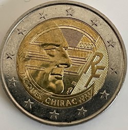 2 euros Jacques Chirac 2022