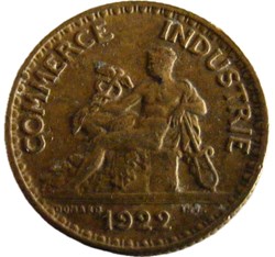1 Franc Chambres de commerce 1922