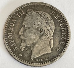 50 centimes Napoléon III, tête laurée 1864 Strasbourg