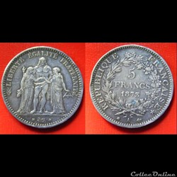 5 francs Hercule 1873 A