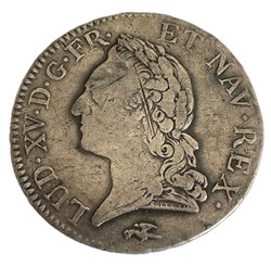 LOUIS XV DIT LE BIEN AIMÉ Écu dit "à la vieille tête" 1771