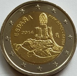 2 Euros Site royal de Saint-Laurent-de-l'Escurial, inscrit au patrimoine mondial de l'UNESCO  2014