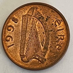 Irlande - 1 penny magnétique 1998