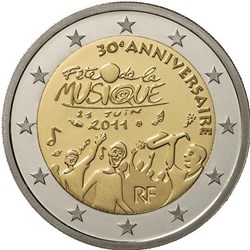 2 Euros 30e anniversaire de la Fête de la musique