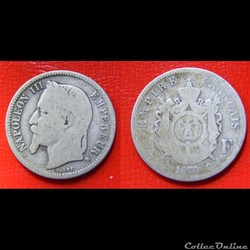 1 franc Napoléon III, tête laurée 1870 Strasboug
