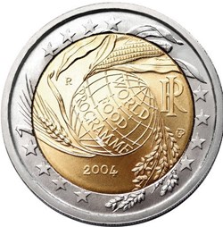 2 Euros 50e anniversaire du Programme alimentaire mondial 2004