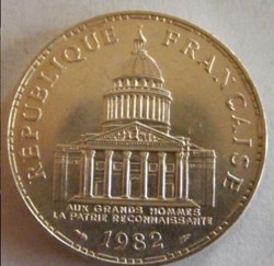 100 francs Panthéon 1982