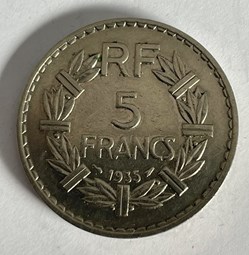 5 francs Lavrillier 1935