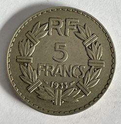 5 francs Lavrillier 1933
