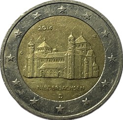 2 Euros Présidence de la Basse-Saxe au Bundesrat 2014 G Karlsruhe
