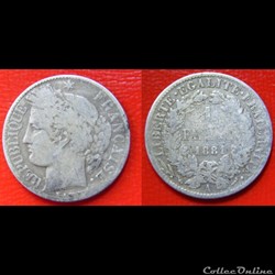 1 franc Cérès 1881 A