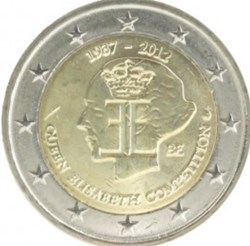 2 Euros 75e anniversaire du Concours musical international Reine Élisabeth de Belgique 2012