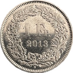 1 franc Helvetia debout cupronickel
