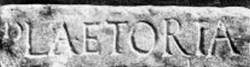 Plaetoria ont émis des deniers (70-40 avant J.C)