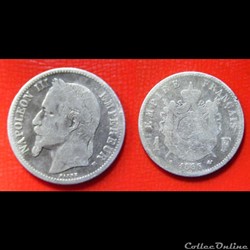 1 franc Napoléon III, tête laurée 1866 Strasbourg