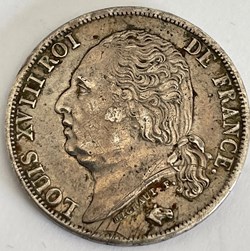 1 franc Louis XVIII 1823 Paris