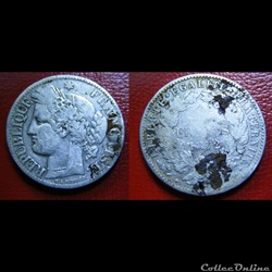2 francs Cérès 1872 K