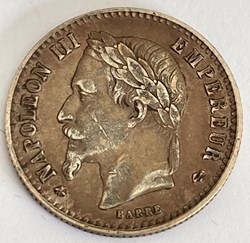 50 centimes Napoléon III, tête laurée 1864 Paris