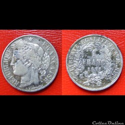 1 franc Cérès 1871 A (Petit)