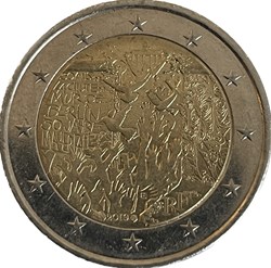 2 Euros 30e anniversaire de la chute du Mur de Berlin, dans la nuit du 9 au 10 novembre 1989