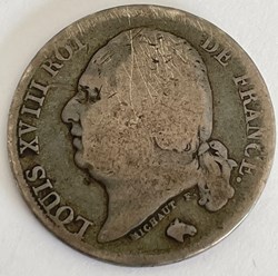 1 franc Louis XVIII 1820 Perpignan