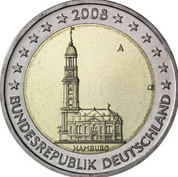 2 Euros Présidence de Hambourg au Bundesrat 2008 D Munich