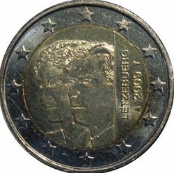 2 Euros 90e anniversaire de l'accession au trône de la Grande-Duchesse Charlotte 2009