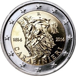 2 Euros 200e anniversaire des Carabinier 2014