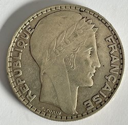 20 francs Turin 1933 Rameaux longs