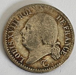 1/4 franc Louis XVIII 1817 Lyon