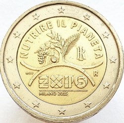 2 Euros Exposition universelle de 2015 à Milan 2015