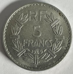 5 francs Lavrillier 1949 B
